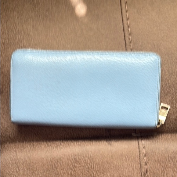 Coach Blue Leather Wallet with Gold Hardware - Picture 2 of 6